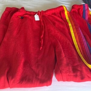 Aviator Nation 5 stripe sweatpants (M)
